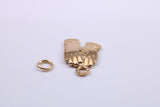 Gloves Charm, Traditional Charm, Made from Solid 9ct Yellow Gold, British Hallmarked, Complete with Attachment Link