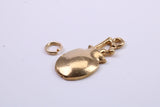 Cooking Pot Charm, Made from Solid 9ct Yellow Gold, British Hallmarked, Complete with Attachment Link