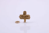 Camping Charm, Traditional Charm, Made from Solid 9ct Yellow Gold, British Hallmarked, Complete with Attachment Link