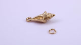 Wizards Hat Charm, Made from Solid Cast Yellow Gold, British Hallmarked, Complete with Attachment Link