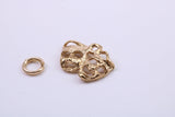 Pantomime Mask Charm, Traditional Charm, Made from Solid 9ct Yellow Gold, British Hallmarked, Complete with Attachment Link