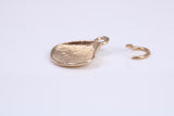Sea Shell Charm, Made from Solid Cast Yellow Gold, British Hallmarked, Complete with Attachment Link