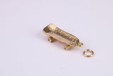 Skateboard Charm, Traditional Charm, Made From Solid Yellow Gold with British Hallmark, Complete with Attachment Link