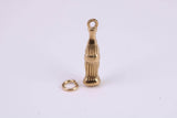 Cola Bottle Charm, Made From Solid Cast Yellow Gold with British Hallmark, Complete with Attachment Link