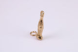 Cola Bottle Charm, Made From Solid Cast Yellow Gold with British Hallmark, Complete with Attachment Link