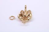 Scorpio Zodiac Sign Charm, Traditional Charm, Made from Solid 9ct Yellow Gold, British Hallmarked, Complete with Attachment Link