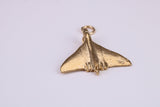 Vulcan Bomber Airplane Charm, Traditional Charm, Made From Solid Yellow Gold with British Hallmark, Complete with Attachment Link