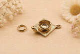 Mortar Hat Charm, Graduation Cap Charm, Traditional Charm, Made from your choice of Precious Metals, British Hallmarked