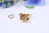 Mortar Hat, Graduation Hat Charm, Graduation Cap Charm, Charm, Made from your choice of Precious Metals, British Hallmarked