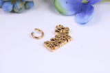 Dog Person Charm, Made from Solid Cast Yellow Gold, British Hallmarked, Complete with Attachment Link
