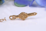 Watch Charm, Made from Solid Cast Yellow Gold, British Hallmarked and Complete with Attachment Link