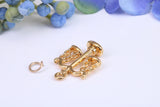 Weighing Scales Charm, Made from Solid Yellow Gold, British Hallmarked, Complete with Attachment Link