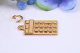 Calculator Charm, Made from Solid Cast Yellow Gold, British Hallmarked