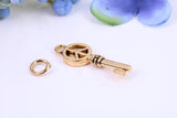 Key Charm, Made from Solid Cast Yellow Gold, British Hallmarked