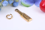 Beer Bottle Charm, Made From Solid Cast Yellow Gold with British Hallmark