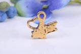 I Love Yoga Charm, Traditional Charm, Made from Solid Cast Yellow Gold, British Hallmarked