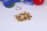 Owl Charm, Traditional Charm, Made from Solid Cast Yellow Gold, British Hallmarked