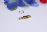 Leaf Charm, Traditional Charm, Made from Solid Cast Yellow Gold, British Hallmarked