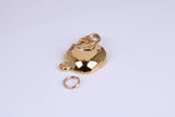 American Football Hat charm, Traditional Charm, Made from Solid Cast Yellow Gold, British Hallmarked