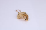 American Football Hat charm, Traditional Charm, Made from Solid Cast Yellow Gold, British Hallmarked