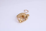 American Football Hat charm, Traditional Charm, Made from Solid Cast Yellow Gold, British Hallmarked