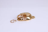 American Football Hat charm, Traditional Charm, Made from Solid Cast Yellow Gold, British Hallmarked