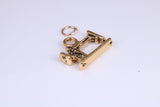 Vintage Sewing Machine Charm, Traditional Charm, Made from Solid Cast Yellow Gold, British Hallmarked