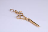 Scissor Charm, Traditional Charm, Made from Solid Cast Yellow Gold, British Hallmarked