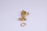 Dog Charm, Traditional Charm, Made from Solid Cast Yellow Gold, British Hallmarked