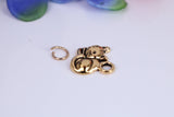 Cat Charm, Traditional Charm, Made from Solid Cast Yellow Gold, British Hallmarked