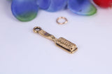 Hair Brush Charm, Traditional Charm, Made from Solid Cast Yellow Gold, British Hallmarked