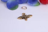 Wasp Charm, Traditional Charm, Made from Solid Cast Yellow Gold, British Hallmarked