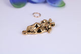 Basset Hound Charm, Traditional Charm, Made from Solid Cast Yellow Gold, British Hallmarked