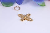 Bumble Bee Charm, Traditional Charm, Made from Solid Cast Yellow Gold, British Hallmarked
