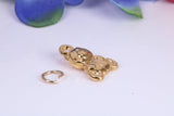 Teddy Bear Charm, Traditional Charm, Made from Solid Cast Yellow Gold, British Hallmarked