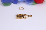 Mantle Clock Charm, Traditional Charm, Made from Solid Yellow Gold, British Hallmarked