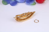 Shoe Charm, Traditional Charm, Made from Solid Cast Yellow Gold, British Hallmarked