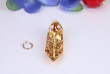 Shoe Charm, Traditional Charm, Made from Solid Cast Yellow Gold, British Hallmarked