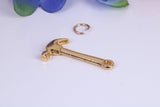 Hammer Charm, Traditional Charm, Made from Solid Cast Yellow Gold, British Hallmarked