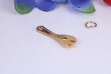 Spanner Charm, Traditional Charm, Made from Solid Cast Yellow Gold, British Hallmarked