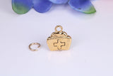 First Aid Case Charm, Traditional Charm, Made from Solid Cast Yellow Gold, British Hallmarked