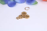 Casino Chips Charm, Traditional Charm, Made from Solid Cast Yellow Gold, British Hallmarked