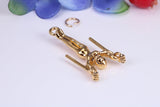 Gymnast Charm, Traditional Charm, Made from Solid Cast Yellow Gold, British Hallmarked