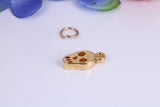 Skull Charm, Made from Solid Cast Yellow Gold, British Hallmarked