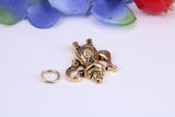 Teapot Charm, Made from Solid Cast Yellow Gold, British Hallmarked