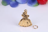 Fairy God Mother Charm, Made from Solid Cast Yellow Gold, British Hallmarked