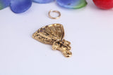 Fairy God Mother Charm, Made from Solid Cast Yellow Gold, British Hallmarked