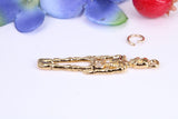 Skeleton Charm, Traditional Charm, Made from Solid Cast Yellow Gold, British Hallmarked