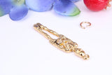 Skeleton Charm, Traditional Charm, Made from Solid Cast Yellow Gold, British Hallmarked