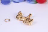 Lion Charm, Traditional Charm, Made from Solid Cast Yellow Gold, British Hallmarked